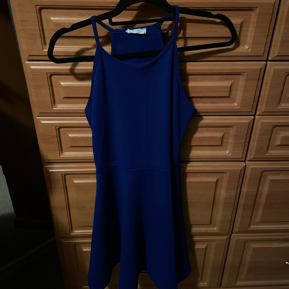 Womens blue fit and flare dress Olivia Rae